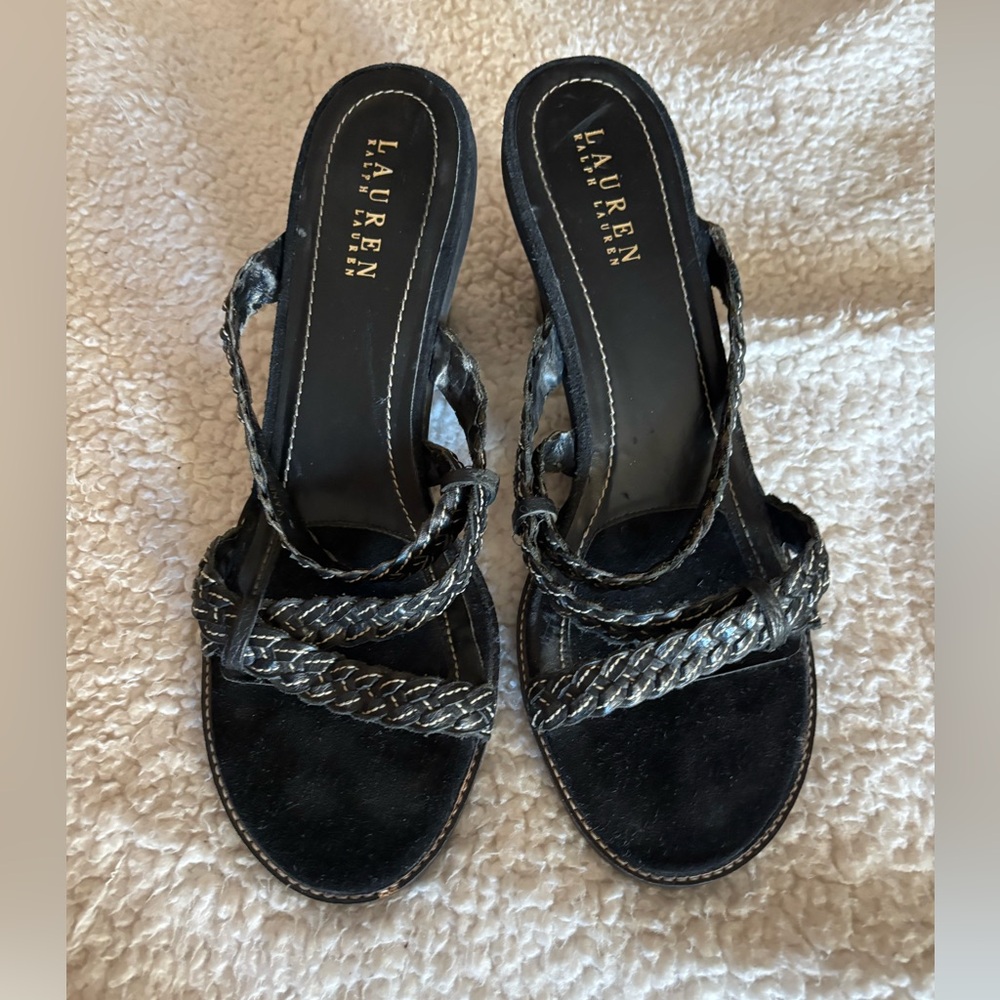 Ralph Lauren Slip-on Sandals W/Heel